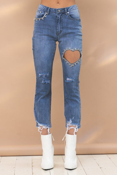 Taylor Heart Cutout Jeans