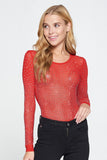 Taylor Rhinestone Bodysuit - Red
