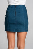 Panel Denim Mini Skirt
