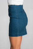 Panel Denim Mini Skirt