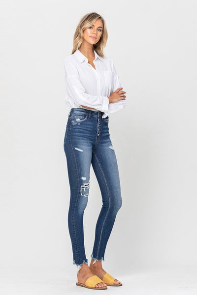 Parkside Distressed High Rise Skinny Jeans
