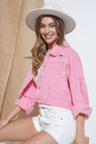 RHINESTONE FRINGE DISTRESSED DENIM JACKET ~Multiple Colors