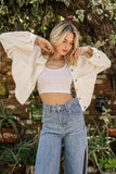 RHINESTONE FRINGE DISTRESSED DENIM JACKET ~Multiple Colors