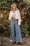 RHINESTONE FRINGE DISTRESSED DENIM JACKET ~Multiple Colors