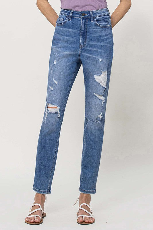 Undeniable Distressed Mom Jeans