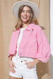 RHINESTONE FRINGE DISTRESSED DENIM JACKET ~Multiple Colors