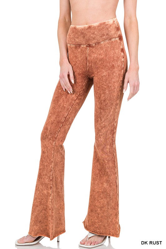 High Waist Acid Wash Pants~ Multiple Colors