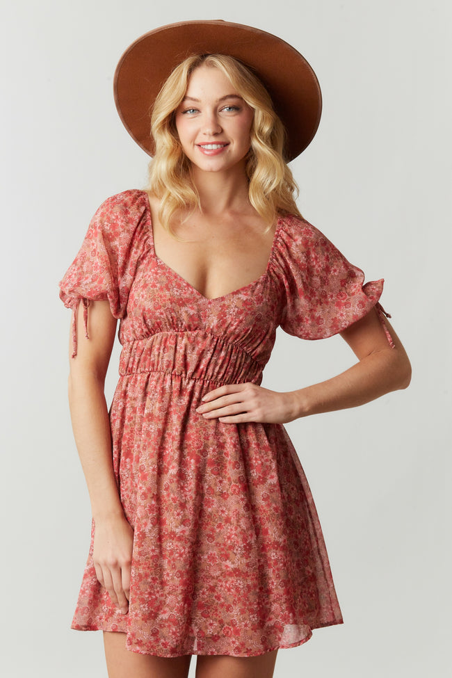 Floral Sweetheart Babydoll Dress