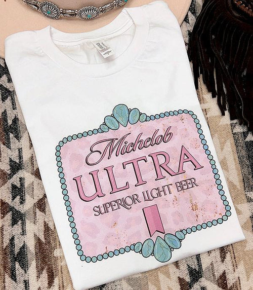 Pink Vintage Beer Tee
