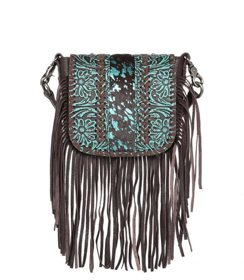 Leather Tooled Crossbody