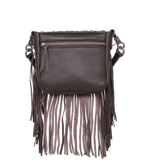 Leather Tooled Crossbody