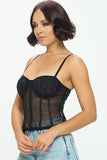 Karma Rhinestone Corset Top