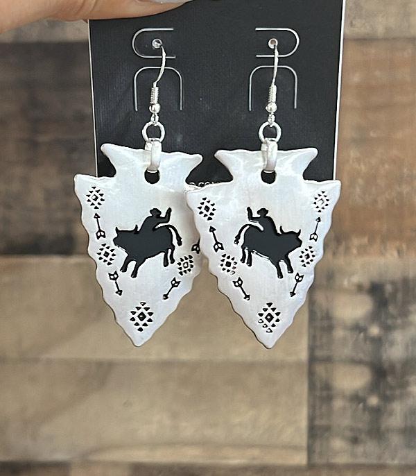 Cowboy Rodeo Arrowhead Earrings
