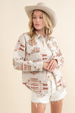 Jacquard Aztec Shacket ~Multiple Colors