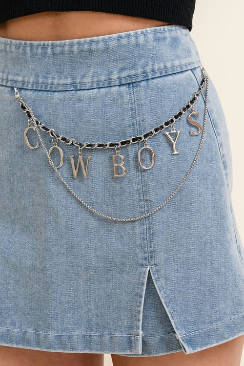 Cowboys Chain Mini Skort - 3 colors!