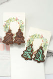 Wooden Christmas Tree Earrings ~ Multiple Styles