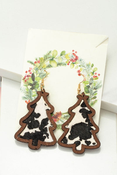Wooden Christmas Tree Earrings ~ Multiple Styles