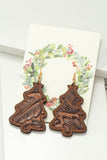 Wooden Christmas Tree Earrings ~ Multiple Styles
