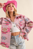 Jacquard Aztec Shacket ~Multiple Colors