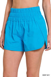 WINDBREAKER SMOCKED WAISTBAND RUNNING SHORTS~ Multiple Colors