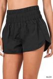 WINDBREAKER SMOCKED WAISTBAND RUNNING SHORTS~ Multiple Colors