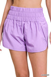WINDBREAKER SMOCKED WAISTBAND RUNNING SHORTS~ Multiple Colors
