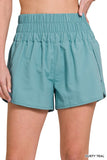 WINDBREAKER SMOCKED WAISTBAND RUNNING SHORTS~ Multiple Colors