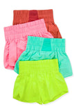 WINDBREAKER SMOCKED WAISTBAND RUNNING SHORTS~ Multiple Colors