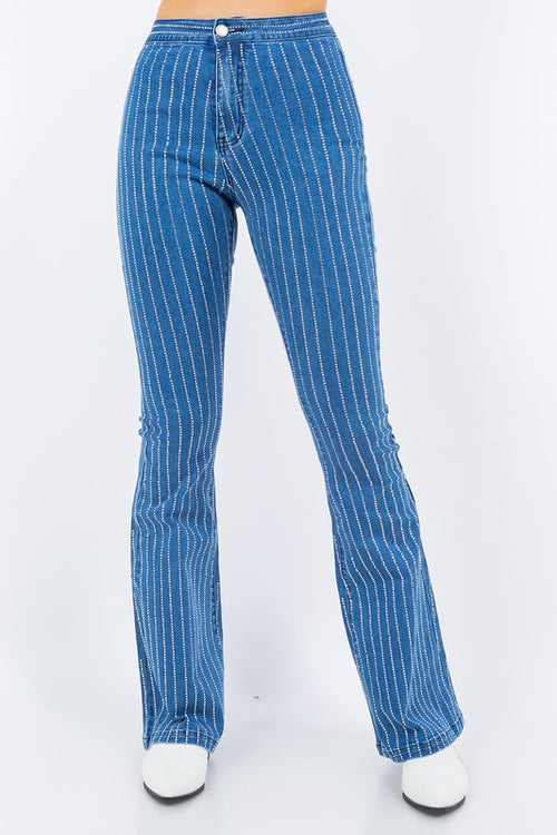 Rhinestone Cowgirl Flare Jeans