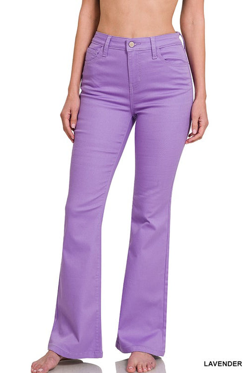 HIGH-RISE BOOTCUT COLOR DENIM PANTS~ Multiple Colors