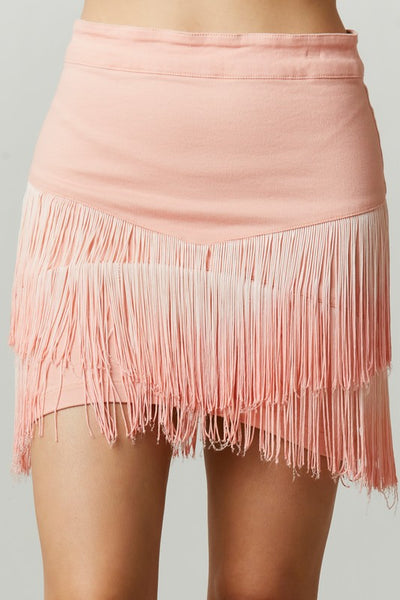 Ombre Fringe Skirt