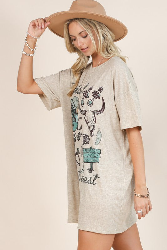 Raised in the West Graphic Dress