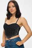Heartbreaker Rhinestone Crop Top