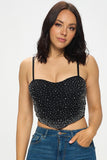 Heartbreaker Rhinestone Crop Top