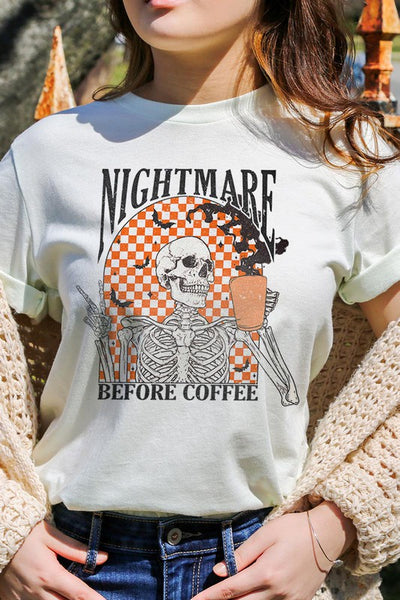 Nightmare Before Coffee Tee~ Multiple Colors