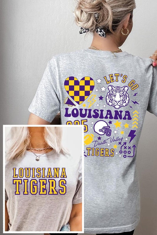 Louisiana Gameday Collage Tee ~ Multiple Colors