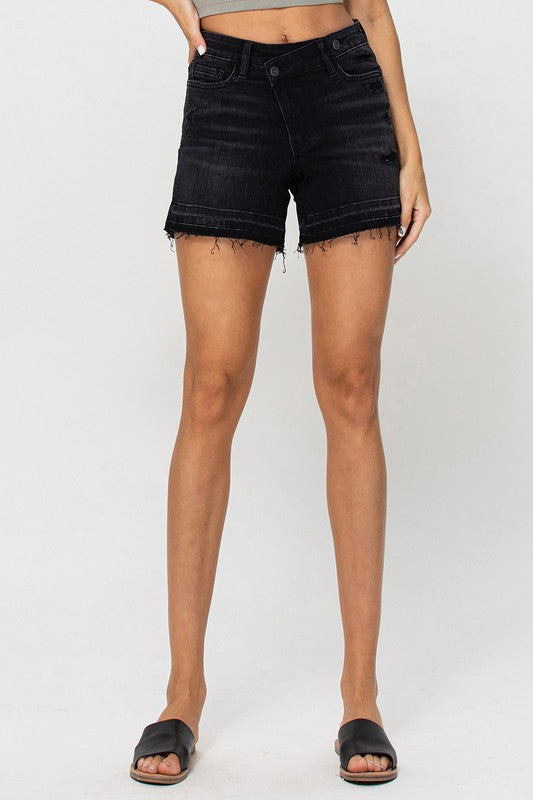High Rise Criss-Cross Shorts