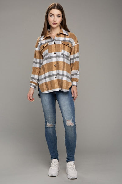 Pumpkin Patch Plaid Shacket