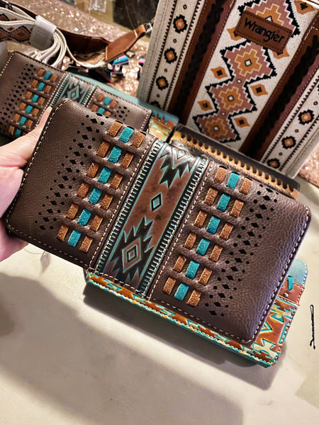 Montana West Aztec Embossed Collection Wallet