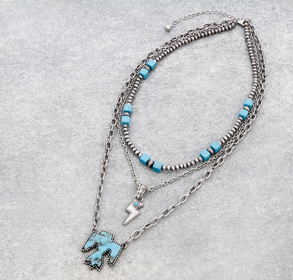 Multi Layered with Thunderbird Necklace