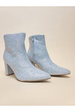 Iceberg Silver Rhinestone Booties