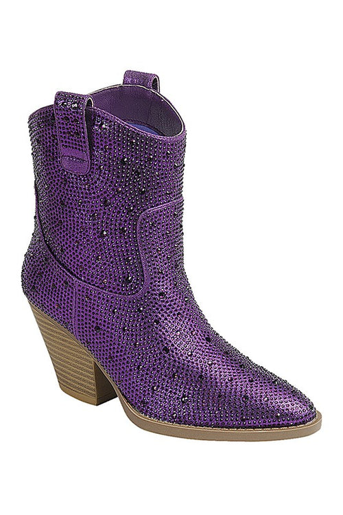 Glitzy Rhinestone Boots -Multiple Colors