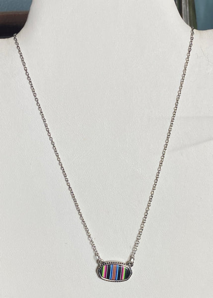 Dainty Serape Necklace -Black