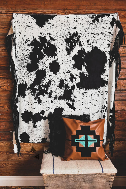Queen Bee Aztec/Cow Blanket