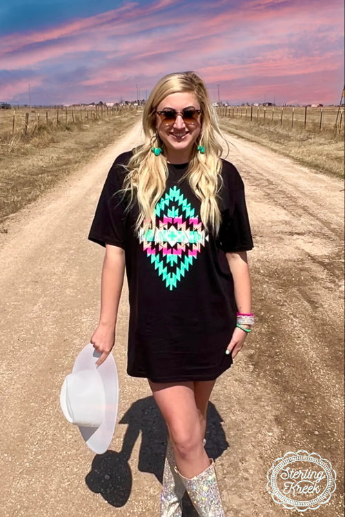 Turquoise Sands Boyfriend T-shirt Dress