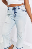 RISEN Camille Acid Wash Crop Straight Jeans