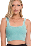 Square Ribbed Tank Crop Top - Multiple Colors