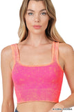 Square Ribbed Tank Crop Top - Multiple Colors
