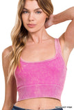 Square Ribbed Tank Crop Top - Multiple Colors