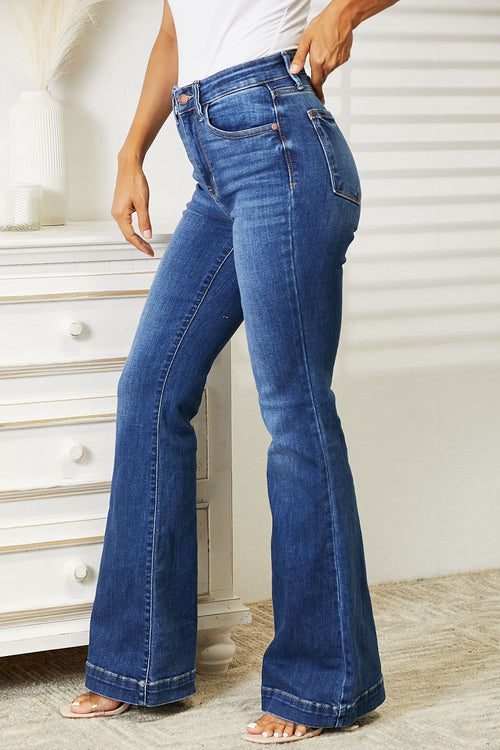 Judy Blue High Waist Wide Hem Flare Jeans